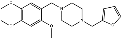 1-(2-furylmethyl)-4-(2,4,5-trimethoxybenzyl)piperazine Struktur