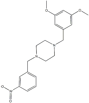 3-methoxy-5-{[4-(3-nitrobenzyl)-1-piperazinyl]methyl}phenyl methyl ether Struktur