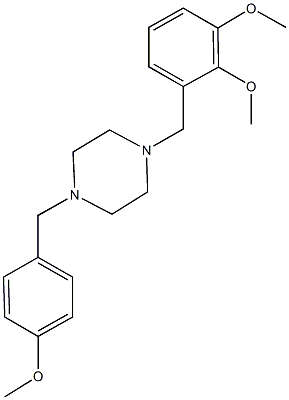 1-(2,3-dimethoxybenzyl)-4-(4-methoxybenzyl)piperazine Struktur