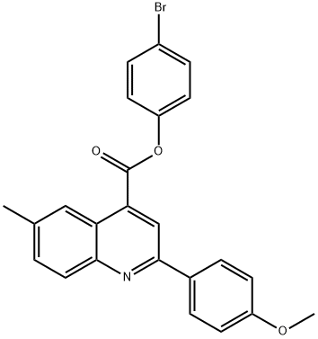 4-bromophenyl 2-(4-methoxyphenyl)-6-methyl-4-quinolinecarboxylate Struktur