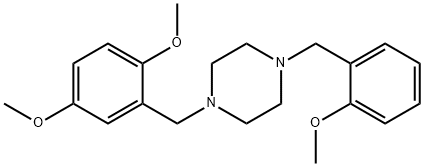 1-(2,5-dimethoxybenzyl)-4-(2-methoxybenzyl)piperazine Struktur