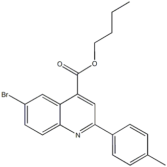 butyl 6-bromo-2-(4-methylphenyl)-4-quinolinecarboxylate Struktur