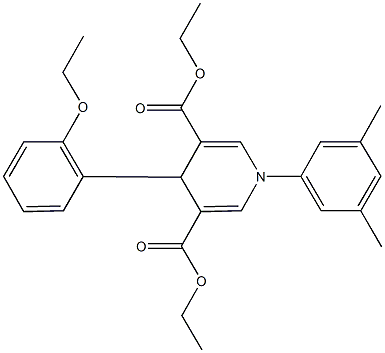 diethyl 1-(3,5-dimethylphenyl)-4-(2-ethoxyphenyl)-1,4-dihydro-3,5-pyridinedicarboxylate Struktur