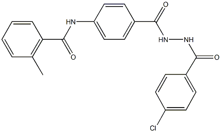 N-(4-{[2-(4-chlorobenzoyl)hydrazino]carbonyl}phenyl)-2-methylbenzamide Struktur