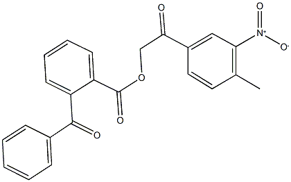 2-{3-nitro-4-methylphenyl}-2-oxoethyl 2-benzoylbenzoate Struktur