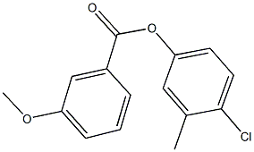 4-chloro-3-methylphenyl 3-methoxybenzoate Struktur