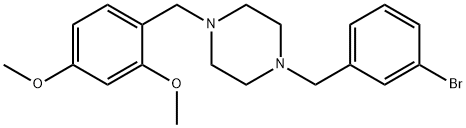 1-(3-bromobenzyl)-4-(2,4-dimethoxybenzyl)piperazine Struktur