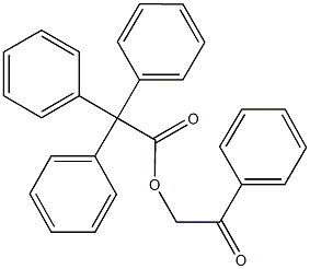 2-oxo-2-phenylethyl triphenylacetate Struktur