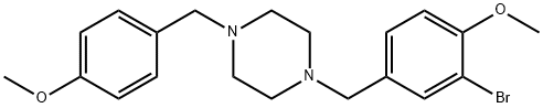 1-(3-bromo-4-methoxybenzyl)-4-(4-methoxybenzyl)piperazine Struktur