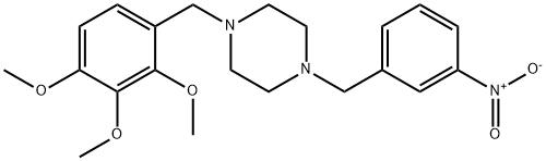 1-{3-nitrobenzyl}-4-(2,3,4-trimethoxybenzyl)piperazine Struktur