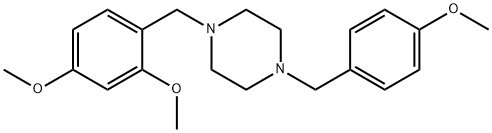 1-(2,4-dimethoxybenzyl)-4-(4-methoxybenzyl)piperazine Struktur