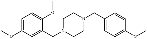 1-(2,5-dimethoxybenzyl)-4-[4-(methylsulfanyl)benzyl]piperazine Struktur