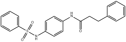 3-phenyl-N-{4-[(phenylsulfonyl)amino]phenyl}propanamide Struktur