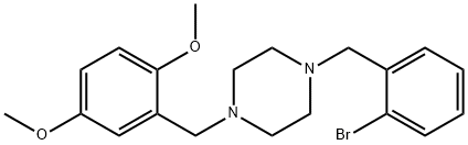 1-(2-bromobenzyl)-4-(2,5-dimethoxybenzyl)piperazine Struktur