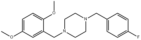 1-(2,5-dimethoxybenzyl)-4-(4-fluorobenzyl)piperazine Struktur