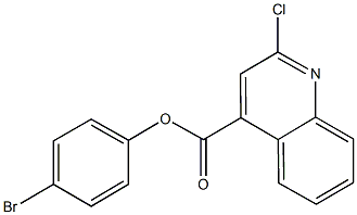 4-bromophenyl 2-chloro-4-quinolinecarboxylate Struktur