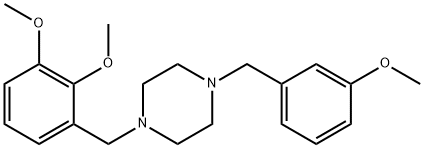 1-(2,3-dimethoxybenzyl)-4-(3-methoxybenzyl)piperazine Struktur