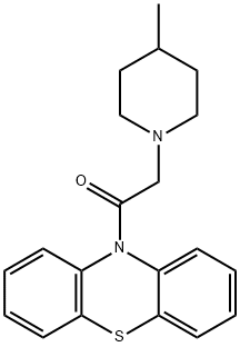 10-[(4-methyl-1-piperidinyl)acetyl]-10H-phenothiazine Struktur