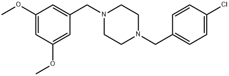 1-(4-chlorobenzyl)-4-(3,5-dimethoxybenzyl)piperazine Struktur