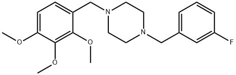 1-(3-fluorobenzyl)-4-(2,3,4-trimethoxybenzyl)piperazine Struktur