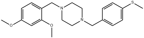 1-(2,4-dimethoxybenzyl)-4-[4-(methylsulfanyl)benzyl]piperazine Struktur