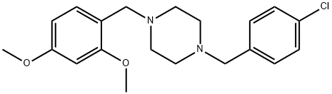 1-(4-chlorobenzyl)-4-(2,4-dimethoxybenzyl)piperazine Struktur