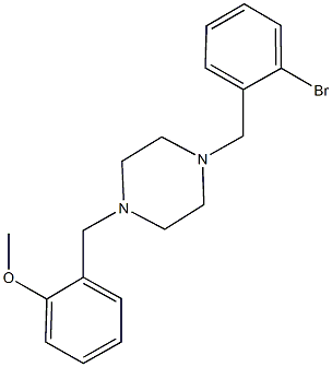 2-{[4-(2-bromobenzyl)-1-piperazinyl]methyl}phenyl methyl ether Struktur