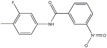 N-(3-fluoro-4-methylphenyl)-3-nitrobenzamide Struktur