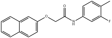 N-(3-fluoro-4-methylphenyl)-2-(2-naphthyloxy)acetamide Struktur