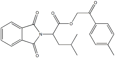 2-(4-methylphenyl)-2-oxoethyl 2-(1,3-dioxo-1,3-dihydro-2H-isoindol-2-yl)-4-methylpentanoate Struktur