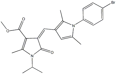 methyl 4-{[1-(4-bromophenyl)-2,5-dimethyl-1H-pyrrol-3-yl]methylene}-1-isopropyl-2-methyl-5-oxo-4,5-dihydro-1H-pyrrole-3-carboxylate Struktur