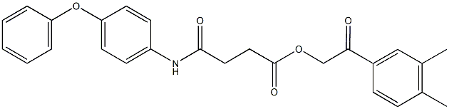 2-(3,4-dimethylphenyl)-2-oxoethyl 4-oxo-4-(4-phenoxyanilino)butanoate Struktur