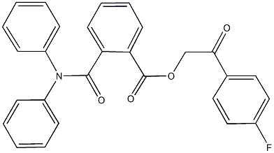 2-(4-fluorophenyl)-2-oxoethyl 2-[(diphenylamino)carbonyl]benzoate Struktur