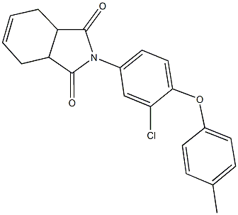 2-[3-chloro-4-(4-methylphenoxy)phenyl]-3a,4,7,7a-tetrahydro-1H-isoindole-1,3(2H)-dione Struktur