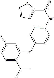 N-[4-(2-isopropyl-5-methylphenoxy)phenyl]-2-furamide Struktur