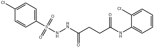 N-(2-chlorophenyl)-4-{2-[(4-chlorophenyl)sulfonyl]hydrazino}-4-oxobutanamide Struktur