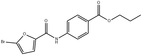 propyl 4-[(5-bromo-2-furoyl)amino]benzoate Struktur