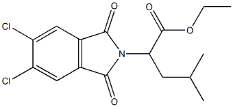 ethyl 2-(5,6-dichloro-1,3-dioxo-1,3-dihydro-2H-isoindol-2-yl)-4-methylpentanoate Struktur