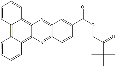 3,3-dimethyl-2-oxobutyl dibenzo[a,c]phenazine-11-carboxylate Struktur