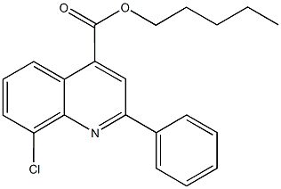 pentyl 8-chloro-2-phenyl-4-quinolinecarboxylate Struktur