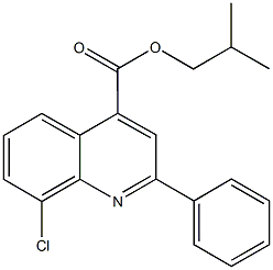 isobutyl 8-chloro-2-phenyl-4-quinolinecarboxylate Struktur