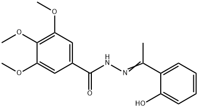 N'-[1-(2-hydroxyphenyl)ethylidene]-3,4,5-trimethoxybenzohydrazide Struktur