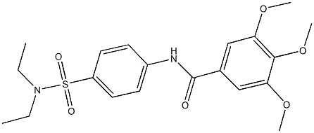 N-{4-[(diethylamino)sulfonyl]phenyl}-3,4,5-trimethoxybenzamide Struktur