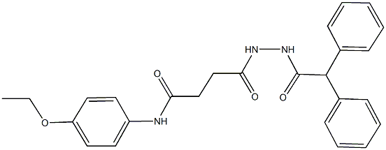 4-[2-(diphenylacetyl)hydrazino]-N-(4-ethoxyphenyl)-4-oxobutanamide Struktur