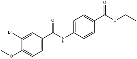 ethyl 4-[(3-bromo-4-methoxybenzoyl)amino]benzoate Struktur