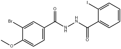 N'-(3-bromo-4-methoxybenzoyl)-2-iodobenzohydrazide Struktur