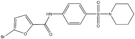 5-bromo-N-[4-(1-piperidinylsulfonyl)phenyl]-2-furamide Struktur