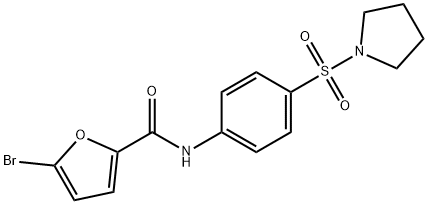 5-bromo-N-[4-(1-pyrrolidinylsulfonyl)phenyl]-2-furamide Struktur