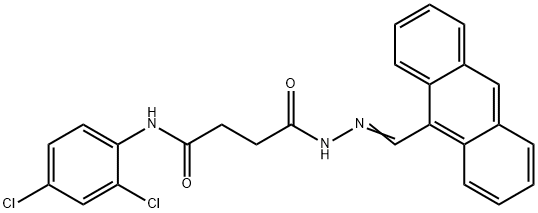 4-[2-(9-anthrylmethylene)hydrazino]-N-(2,4-dichlorophenyl)-4-oxobutanamide Struktur