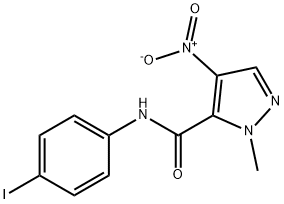 4-nitro-N-(4-iodophenyl)-1-methyl-1H-pyrazole-5-carboxamide Struktur